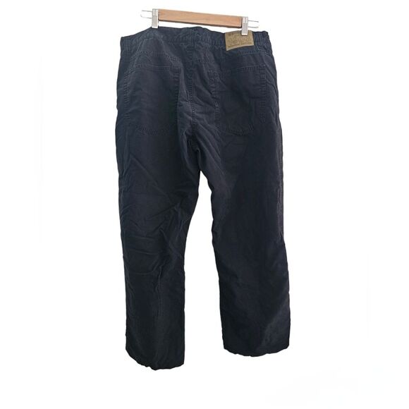 Smith's Workwear Fleece Lined Pants 38x32 Black Warm Outdoor Carpenter Utility - Picture 2 of 11